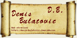 Denis Bulatović vizit kartica